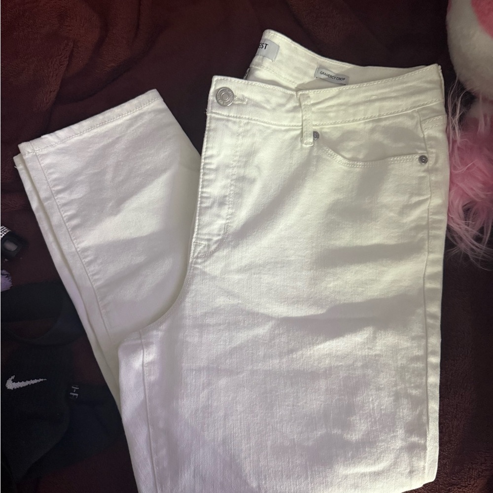 Nine West Women's Cream Straight Leg Jeans